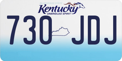 KY license plate 730JDJ