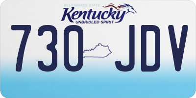 KY license plate 730JDV