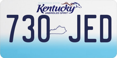 KY license plate 730JED