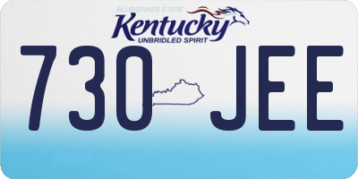 KY license plate 730JEE