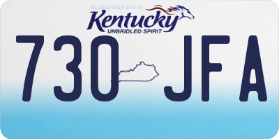 KY license plate 730JFA