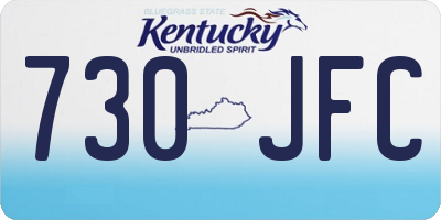 KY license plate 730JFC