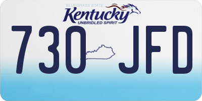 KY license plate 730JFD