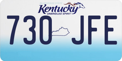 KY license plate 730JFE
