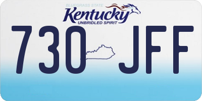 KY license plate 730JFF