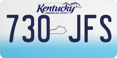 KY license plate 730JFS