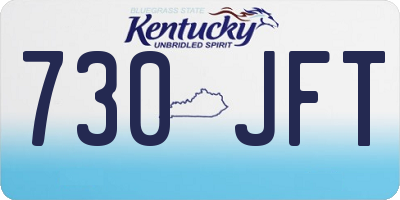 KY license plate 730JFT