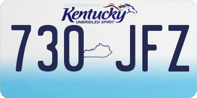 KY license plate 730JFZ