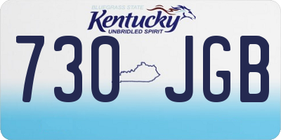 KY license plate 730JGB