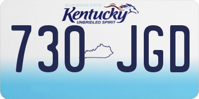 KY license plate 730JGD