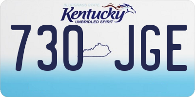 KY license plate 730JGE