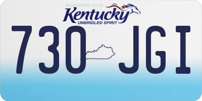 KY license plate 730JGI