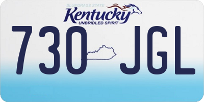 KY license plate 730JGL