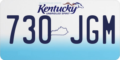 KY license plate 730JGM