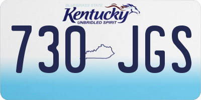 KY license plate 730JGS
