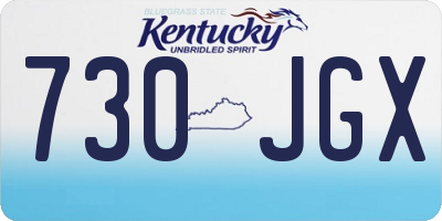 KY license plate 730JGX