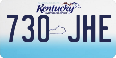 KY license plate 730JHE
