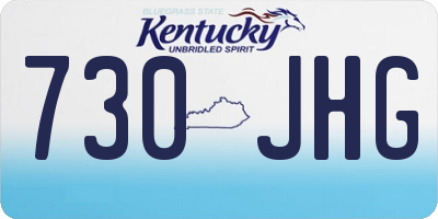 KY license plate 730JHG