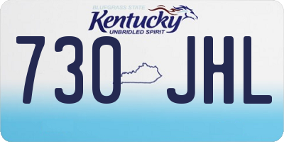 KY license plate 730JHL