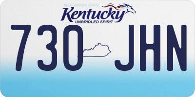 KY license plate 730JHN