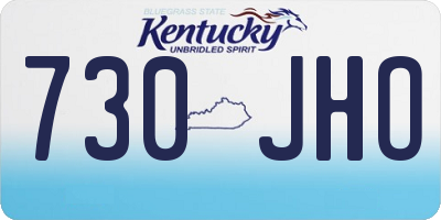 KY license plate 730JHO