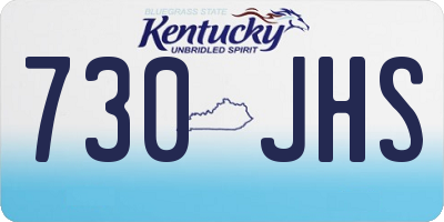 KY license plate 730JHS