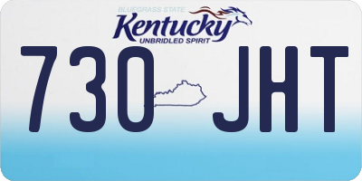 KY license plate 730JHT