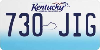 KY license plate 730JIG