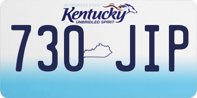 KY license plate 730JIP