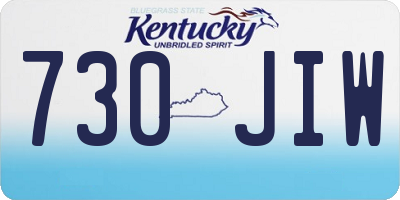 KY license plate 730JIW