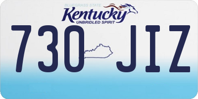 KY license plate 730JIZ
