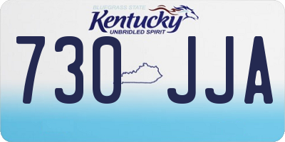KY license plate 730JJA