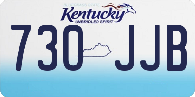 KY license plate 730JJB