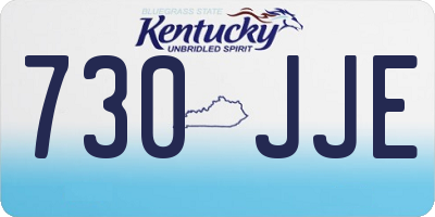 KY license plate 730JJE