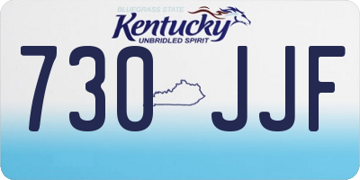 KY license plate 730JJF
