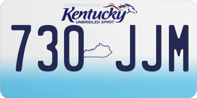 KY license plate 730JJM