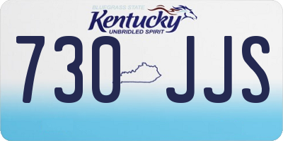 KY license plate 730JJS