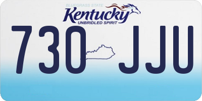 KY license plate 730JJU