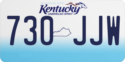 KY license plate 730JJW