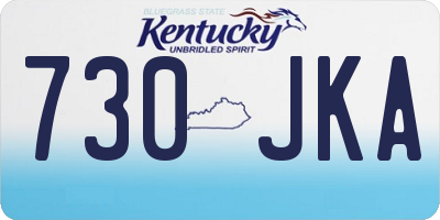 KY license plate 730JKA