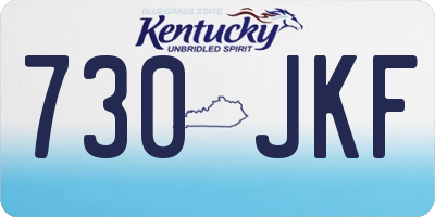 KY license plate 730JKF
