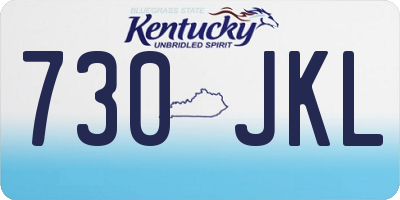 KY license plate 730JKL