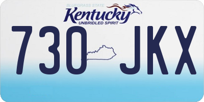 KY license plate 730JKX