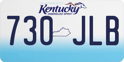 KY license plate 730JLB