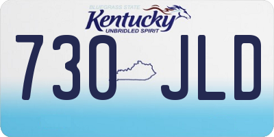 KY license plate 730JLD