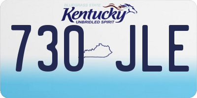 KY license plate 730JLE