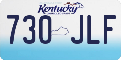 KY license plate 730JLF