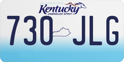 KY license plate 730JLG