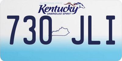 KY license plate 730JLI