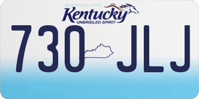 KY license plate 730JLJ